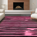 Ultra Soft Area Rug, Non Slip, Stain Resistant, Washable Area Rugs for Living Room, Bedroom, Unique Modern Animal Print Style(Pink)