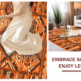 Ultra Soft Area Rug, Non Slip, Stain Resistant, Washable Area Rugs for Living Room, Bedroom, Lively Orange Trellis Design(Orange)