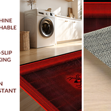 Ultra Soft Area Rug, Non Slip, Stain Resistant, Washable Area Rugs for Living Room, Bedroom, Luxurious Soft Red Texture(Red)