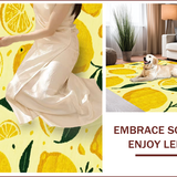 Ultra Soft Area Rug, Non Slip, Stain Resistant, Washable Area Rugs for Living Room, Bedroom, Energetic Fruit Mosaic Inspiration(Yellow)