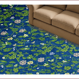 Ultra Soft Area Rug, Non Slip, Stain Resistant, Washable Area Rugs for Living Room, Bedroom, Vibrant Earthy Tones Geometric Layout(Blue)