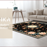 Ultra Soft Area Rug, Non Slip, Stain Resistant, Washable Area Rugs for Living Room, Bedroom, Mystical Luna Moth(Black)