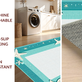Ultra Soft Area Rug, Non Slip, Stain Resistant, Washable Area Rugs for Living Room, Bedroom, Rustic Ocean-Inspired Texture(Blue)