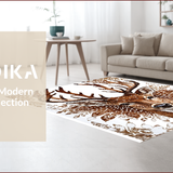 Ultra Soft Area Rug, Non Slip, Stain Resistant, Washable Area Rugs for Living Room, Bedroom, Multicolor Wildlife Living Room Area Mat(Brown)