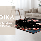 Ultra Soft Area Rug, Non Slip, Stain Resistant, Washable Area Rugs for Living Room, Bedroom, Sophisticated Multi-Tone Floral Composition(Pink)