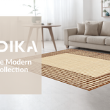 Ultra Soft Area Rug, Non Slip, Stain Resistant, Washable Area Rugs for Living Room, Bedroom, Rustic Creamy Geometric Harmony(Beige)