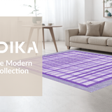 Ultra Soft Area Rug, Non Slip, Stain Resistant, Washable Area Rugs for Living Room, Bedroom, Pastel Checkerboard Aesthetic(Purple)