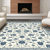 Ultra Soft Area Rug, Non Slip, Stain Resistant, Washable Area Rugs for Living Room, Bedroom, Delicate Avian Inspired Decor(White)