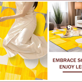 Ultra Soft Area Rug, Non Slip, Stain Resistant, Washable Area Rugs for Living Room, Bedroom, Vibrant Abstract Geometric Delight(Yellow)