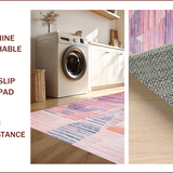 Ultra Soft Area Rug, Non Slip, Stain Resistant, Washable Area Rugs for Living Room, Bedroom, Pastel Colorful Modern Aesthetic(Pink)