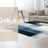 Ultra Soft Area Rug, Non Slip, Stain Resistant, Washable Area Rugs for Living Room, Bedroom, Modern Ombre Stripe Patterned Carpet(Blue)