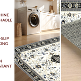 Cozy Black and Ivory Medallion(White)