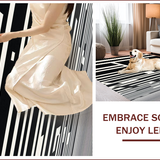 Stylish Monochrome Striped Decor Element(Black)
