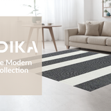Ultra Soft Area Rug, Non Slip, Stain Resistant, Washable Area Rugs for Living Room, Bedroom, Vibrant Patterned Coastal Design(Gray)