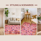 Dynamic Floral Whirlwind Motif(Pink)