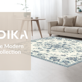 Ultra Soft Area Rug, Non Slip, Stain Resistant, Washable Area Rugs for Living Room, Bedroom, Elegant Soft Ivory and Gray Palette(Beige)