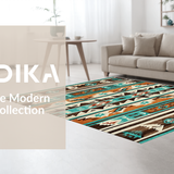 Ultra Soft Area Rug, Non Slip, Stain Resistant, Washable Area Rugs for Living Room, Bedroom, Chic Abstract Southwestern Flair(Brown)