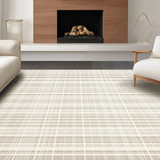 Ultra Soft Area Rug, Non Slip, Stain Resistant, Washable Area Rugs for Living Room, Bedroom, Chic Neutral Geometric Arrangement(Beige)