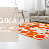 Ultra Soft Area Rug, Non Slip, Stain Resistant, Washable Area Rugs for Living Room, Bedroom, Lively Color Splash Learning Canvas(Orange)