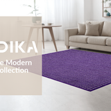 Ultra Soft Area Rug, Non Slip, Stain Resistant, Washable Area Rugs for Living Room, Bedroom, Chic Textured Purple Elegance(Purple)