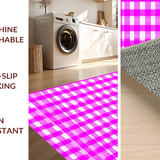 Contemporary Checkered Pastel Decor(Pink)