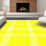 Ultra Soft Area Rug, Non Slip, Stain Resistant, Washable Area Rugs for Living Room, Bedroom, Bright Whimsical Diamond Layout(Yellow)