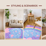 Delightful Plush Colorful Waves(Purple)