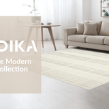 Ultra Soft Area Rug, Non Slip, Stain Resistant, Washable Area Rugs for Living Room, Bedroom, Sleek Clean-Cut Round Style(Beige)
