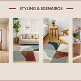 Ultra Soft Area Rug, Non Slip, Stain Resistant, Washable Area Rugs for Living Room, Bedroom, Modern Grey Brown Carpet for Home Office and Bedroom(Beige)