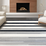 Earthy Toned Striped Leisure(Black)