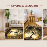 Ultra Soft Area Rug, Non Slip, Stain Resistant, Washable Area Rugs for Living Room, Bedroom, Luxurious Gold and Black Elements(Gold)