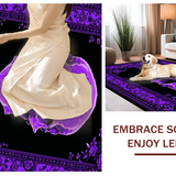 Ultra Soft Area Rug, Non Slip, Stain Resistant, Washable Area Rugs for Living Room, Bedroom, Eerie Black and White Contrast(Purple)