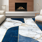 Chic Modern Gold Accents Design(Blue)