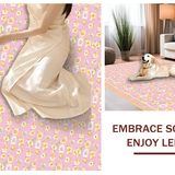 Ultra Soft Area Rug, Non Slip, Stain Resistant, Washable Area Rugs for Living Room, Bedroom, Enchanting Petal Inspired Design(Pink)