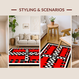 Playful Colorful Geometric Arrangement(Red)
