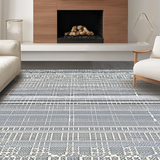 Ultra Soft Area Rug, Non Slip, Stain Resistant, Washable Area Rugs for Living Room, Bedroom, Contemporary Soft Earth Tone Motif(Gray)