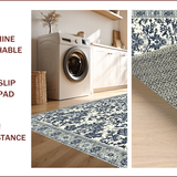 Ultra Soft Area Rug, Non Slip, Stain Resistant, Washable Area Rugs for Living Room, Bedroom, Stain-Resistant Gray Area Rug for Pet-Friendly Kitchen(White)