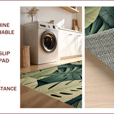Ultra Soft Area Rug, Non Slip, Stain Resistant, Washable Area Rugs for Living Room, Bedroom, Tropical Monstera Non-Slip Hallway Decor(Green)
