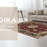 Bold Medallion Art Nouveau Influence(Red)