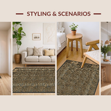 Ultra Soft Area Rug, Non Slip, Stain Resistant, Washable Area Rugs for Living Room, Bedroom, Trendy Modern Wild Aesthetic(Brown)