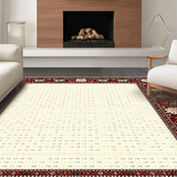 Ultra Soft Area Rug, Non Slip, Stain Resistant, Washable Area Rugs for Living Room, Bedroom, Chic Classic Burgundy Medallion Style(Red)