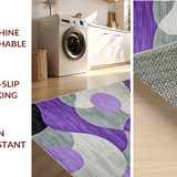 Ultra Soft Area Rug, Non Slip, Stain Resistant, Washable Area Rugs for Living Room, Bedroom, Sophisticated Grey and Purple Fusion(Purple)