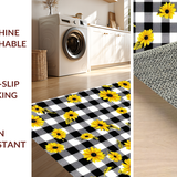 Charming Vibrant Sunflower Motif(Black)