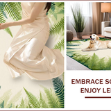 Ultra Soft Area Rug, Non Slip, Stain Resistant, Washable Area Rugs for Living Room, Bedroom, Elegant Floral Earth Tones(Ivory)