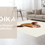 Ultra Soft Area Rug, Non Slip, Stain Resistant, Washable Area Rugs for Living Room, Bedroom, Vibrant Playful Farmhouse Aesthetic(Brown)