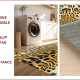 Ultra Soft Area Rug, Non Slip, Stain Resistant, Washable Area Rugs for Living Room, Bedroom, Tiger Pattern Dormitory Floor Mat with Plush Flannel(Beige)