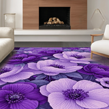 Ultra Soft Area Rug, Non Slip, Stain Resistant, Washable Area Rugs for Living Room, Bedroom, Enchanting Deep Purple Comfort(Purple)