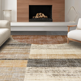 Ultra Soft Area Rug, Non Slip, Stain Resistant, Washable Area Rugs for Living Room, Bedroom, Rustic Earth Tones Texture(Brown)