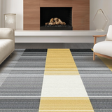 Ultra Soft Area Rug, Non Slip, Stain Resistant, Washable Area Rugs for Living Room, Bedroom, Vibrant Bold Contemporary Stripes(Gold)