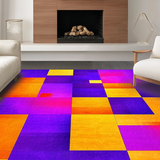 Ultra Soft Area Rug, Non Slip, Stain Resistant, Washable Area Rugs for Living Room, Bedroom, Eye-catching Lively Tiled Arrangement(Purple)